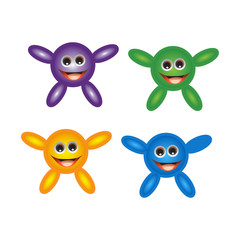 Fun cute cartoon character balloon.