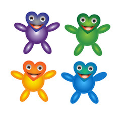 Obraz premium Fun cute cartoon character turtle .