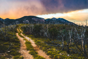 Trail over the desert mountains of southern Utah