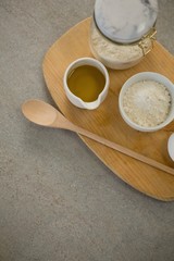 Ingredients on cutting board