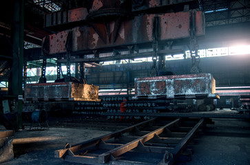 Cooled steel in iron-works