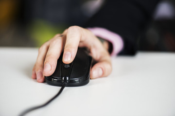 Hand holding using mouse clicking