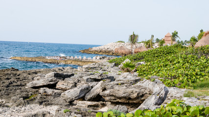 Relaxation on beach front