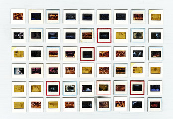 Retro 35mm analog film slide artistic