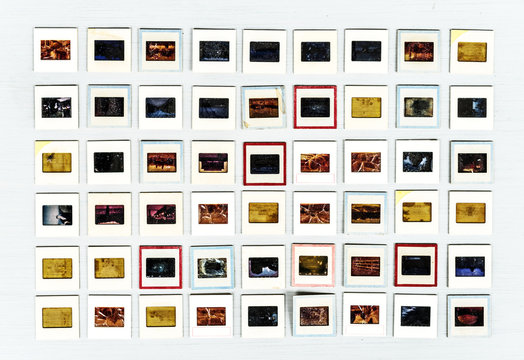 Retro 35mm analog film slide artistic