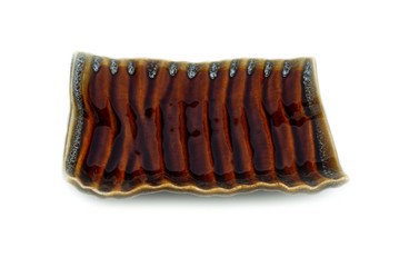 Sushi plate on white background