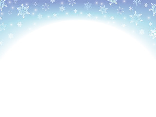 雪のフレーム　青