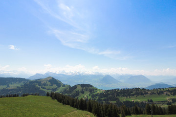 Fototapeta premium View on the Rigi Kulm Switzerland Visible 360 degrees