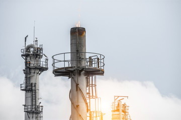 Close up Industrial zone. Plant oil and gas refinery industry.