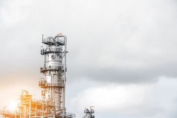 Close up Industrial zone. Plant oil and gas refinery industry.