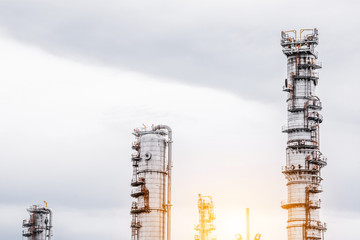 Close up Industrial zone. Plant oil and gas refinery industry.