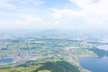 View on the Rigi Kulm Switzerland Visible 360 degrees