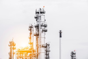 Close up Industrial zone. Plant oil and gas refinery industry.