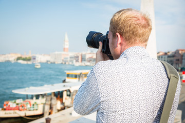 Tourist To Venice Taking Pictures