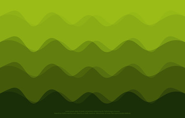 Obraz premium green abstract wave background wallpaper. green tone colorful smooth light lines for wallpaper