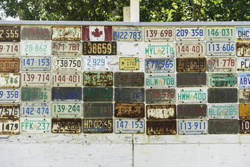 Number Plates Sign