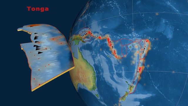 Tonga tectonics featured. Natural Earth