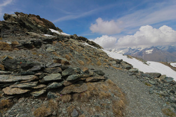 Beautiful mountain landscape with views of the Matterhorn Switzerland.