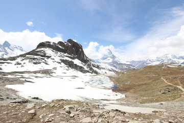 Obraz premium Beautiful mountain landscape with views of the Matterhorn Switzerland.
