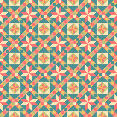 Patchwork seamless pattern. Vector abstract background.