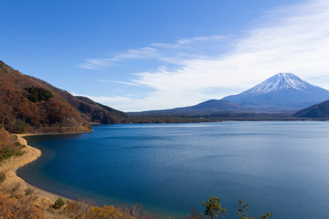 Naklejka na ściany i meble 本栖湖からの富士山