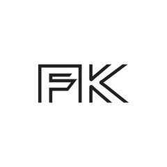 initial letter logo line unique modern FA to FZ