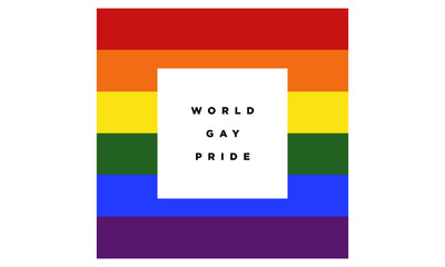 Fototapeta na wymiar World Gay Event Pride Day Parade (Motivational Quote Vector Poster Design)