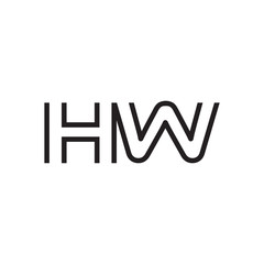 initial letter logo line unique modern HA to HZ