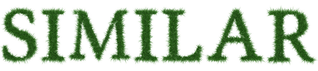 Similar - 3D rendering fresh Grass letters isolated on whhite background.