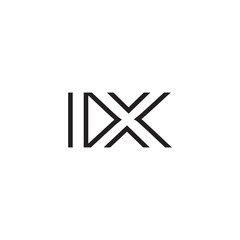 initial letter logo line unique modern IA to IZ