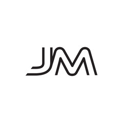 initial letter logo line unique modern JA to JZ