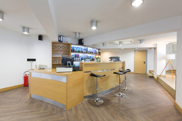 Cafe bar in hotel lounge