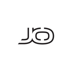 Obraz premium initial letter logo line unique modern JA to JZ