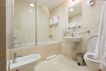 Hotel bathroom interior