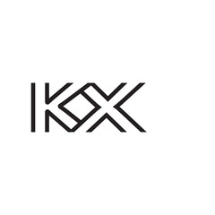 initial letter logo line unique modern KA to KZ