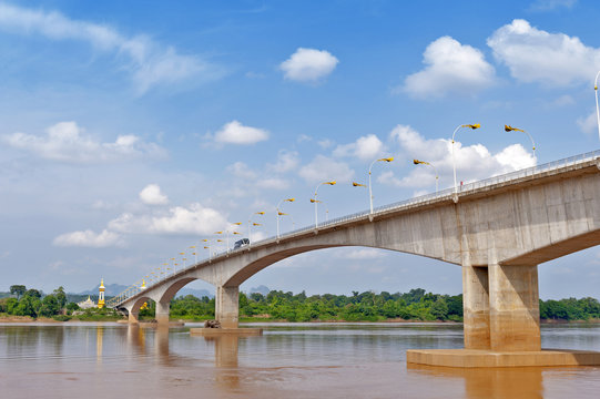 The Third Thai–Lao Friendship Bridge over the Mekong River connecting Nakhon Phanom Province in Thailand with Thakhek, Khammouane Province in Lao PDR.