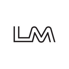 initial letter logo line unique modern LA to LZ - obrazy, fototapety, plakaty