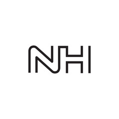 initial letter logo line unique modern NA to NZ