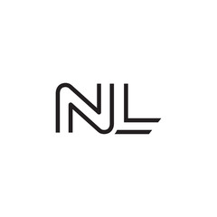 initial letter logo line unique modern NA to NZ