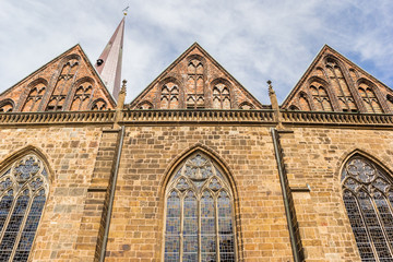 Facade of the church of our lady in Bremen