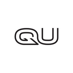 initial letter logo line unique modern QA to QZ