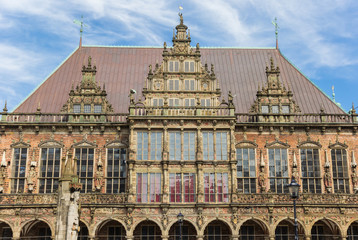 Facade of the historical town hall of Bremen