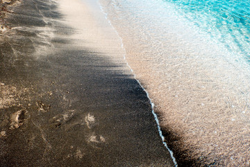 the texture of black sand, concept background, natural background