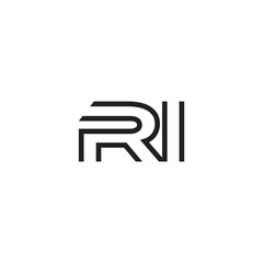 initial letter logo line unique modern RA to RZ