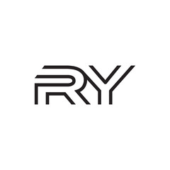 initial letter logo line unique modern RA to RZ - obrazy, fototapety, plakaty