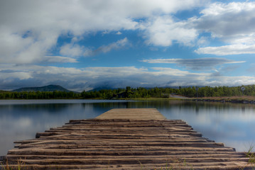 A pier on a Norwegian lake in the Rondane National Park - 2