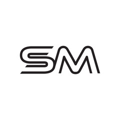 initial letter logo line unique modern SA to SZ