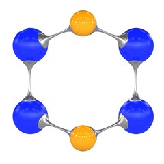 molecule, 3D illustration