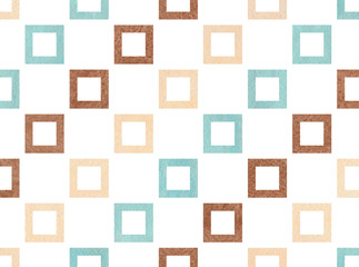 Watercolor square pattern.