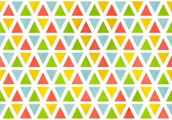Watercolor triangle pattern.